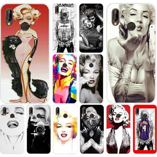 114H marilyn monroe Soft Silicone Tpu Cover Case for huawei p 20 lite pro y6 2017 mate 10 lite