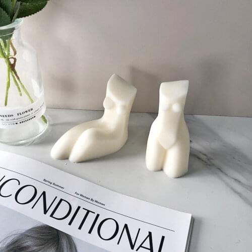 2 Nordic Abstract Human Body Silicone Candle Mold for Desktop Decoration Gypsum Epoxy Resin Aromatherapy Candle Silicone Mould