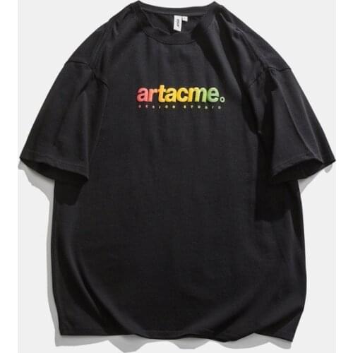 2021 Summer Men Streetwear Letter Harajuku T Shirts Mens Korean Fashion Printed Vintage T-Shirt Male Graphic Tees XXL