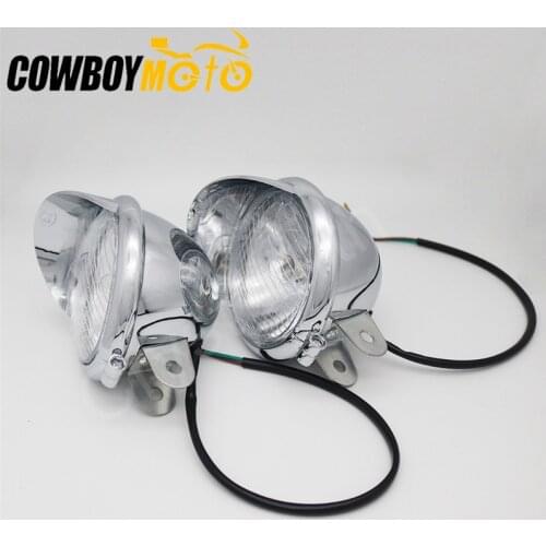 5" Chrome Motorcycle Front Spotlight Driving Fog Light Bulb Halogen For Harley Touring Road King Electra Street Glide Chopper