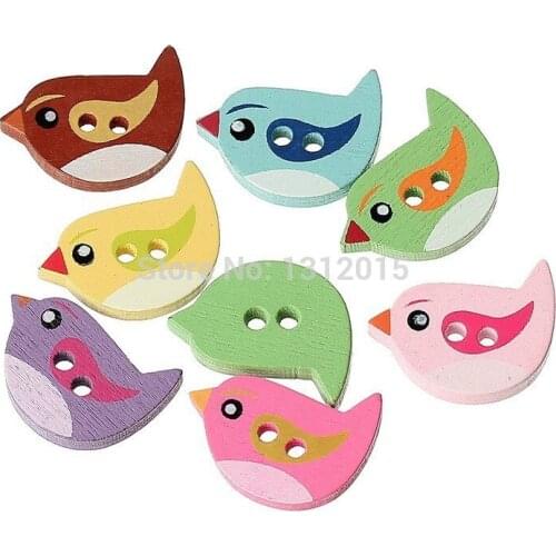 Peace Dove Wooden Buttons Sewing And Scrapbooking 22x15mm 50pcs Mixed 2 Holes Sewing Accessories PD00201-9X