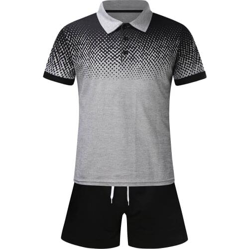 51# Fashion Men’s Summer 2-piece Trun Down Collar Beach Floral Printed Hawaiian Short Sleeve Button Shirt Tops Shorts Casual Set