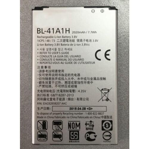 ALLCCX battery BL-41A1H for LG LS660 MS395 VS810PP D390 D390N F60 MS395 VS810 with good quality