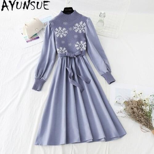 Модные трикотажные платья AYUNSUE China At AliExpress