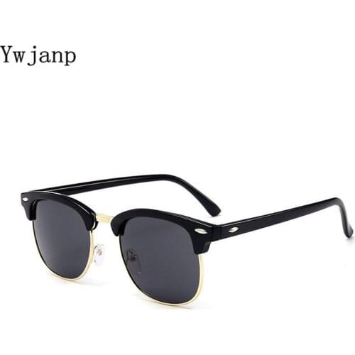 Ywjanp Brand designer sunglasses Men Classic UV400 Mirror Lady Sun Glasses Male Female L rayed Small Size Hot Half Frame women