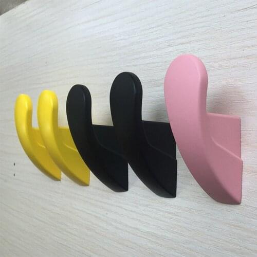 MTTUZK Black Robe Hooks Key Hook European Coat Hook ColorTowel Hook Kitchen Bedroom Bathroom Wall hanger Bathroom Accessories