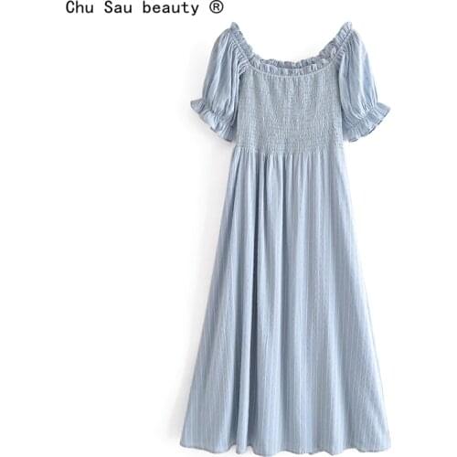 Летние платья в полоску Chu Sau beauty China At AliExpress