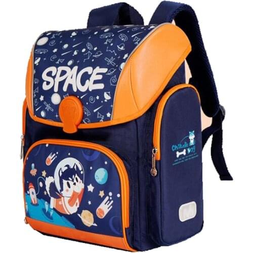 2019 Children Orthopedic School Bag For Girls and boys Cartoon Animal Pattern Backpacks With Magnetic buckle Student Satchel