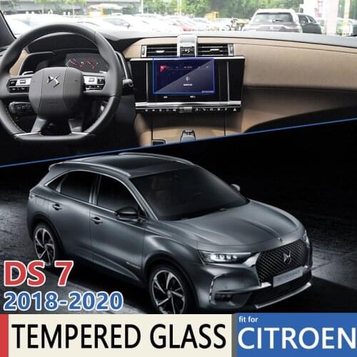 For Citroen DS7 2018~2020 Car Navigation Auto GPS Anti-blue Light Film Touch Full Screen Protector Tempered Glass Accessories