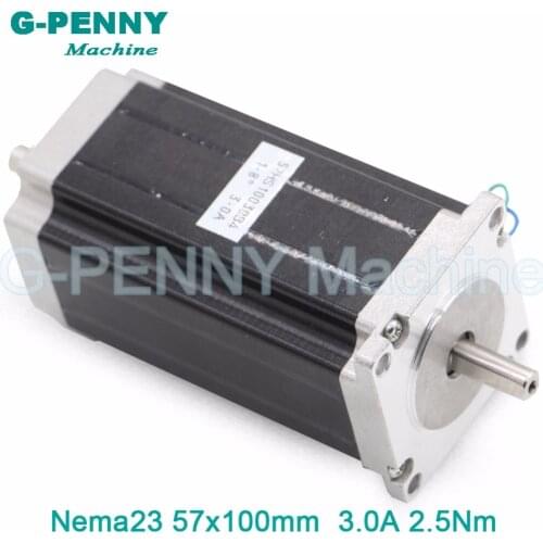 CNC NEMA 23 Double shaft stepper motor 57X100mm 3A 2.5N.m stepping motor 357Oz-in for CNC Router engraving machine 3D Printer