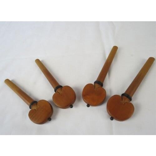 High quality Cello part,1sets (4pcs) cello pegs natural Jujube wood