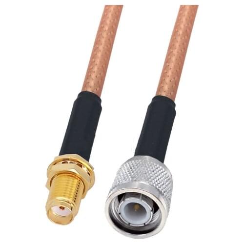SMA Female To TNC Male RG400 Cable Double Shielded Copper Braid Coax Low Loss Jumper Cable 50ohm