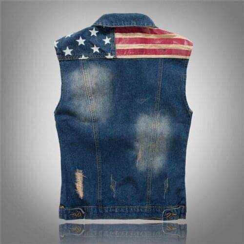 Free Shipping Large Size 5XL Mens Sleeveless Denim Jacket Single Breasted Waistcoat New Male Jeans Vest Coat Streetwear Fashion