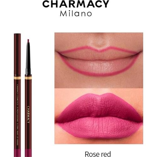 CHARMACY Matte Waterproof Lip Liner Pencil Sexy Red Lip Liner Pen Professional Lip Contour Long Lasting Makeup Tool For Ladies
