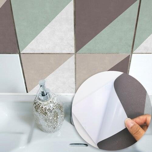 Oblique Plaid Concrete Classic Style Decorative Kitchen Dinning Room Decals Bathroom Wall Tile Stickers Home House Tiles Sticker