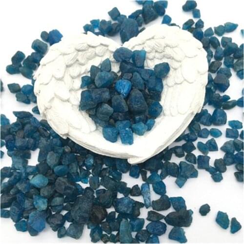 Natural Blue Apatite Rough Chips Crystal Spiritual Gravels For Decoration