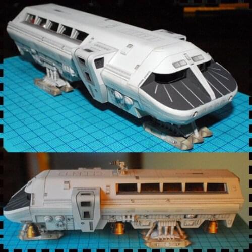 Film 2001 A Space Odissey Rocket Bus Moonbus DIY Paper Model 25cm=9.8" Long Handmade Toy Puzzles