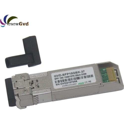 SFP-10G-BXD-I Compatible 10G BiDi SFP+ 1330nm-TX/1270nm-RX 20km Transceiver Module
