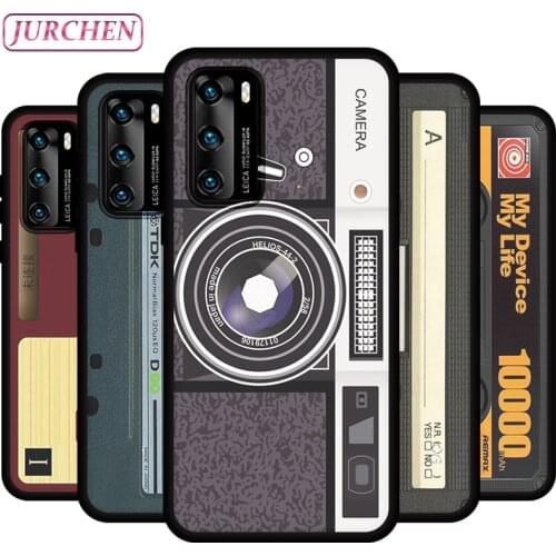 JURCHEN Silicone Phone Case For Huawei P40 P40 Pro Cute Cartoon Cat Painting For Huawei P40 Pro Plus TPU Matte Thin Back Cover