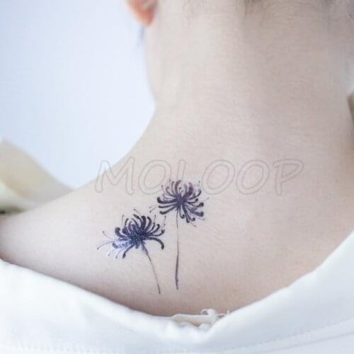 Tattoo Sticker Temporary flower new Red Spider snake Lily small waterproof fake Tatto flash hand Tatoo for woman girl kid