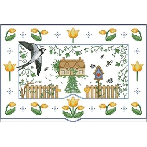 Little Swallows Home Patterns Counted Cross Stitch 11CT 14CT 18CT DIY Cross Stitch Kits Embroidery Needlework Sets home decor