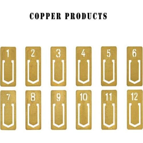Vintage Bookmarks Digital Pattern Brass12Pcs/Box Gift