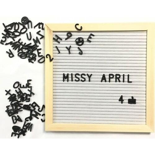 Felt Letter Board Wooden Frame Changeable Symbols Numbers Characters Message Boards for Home Office RE