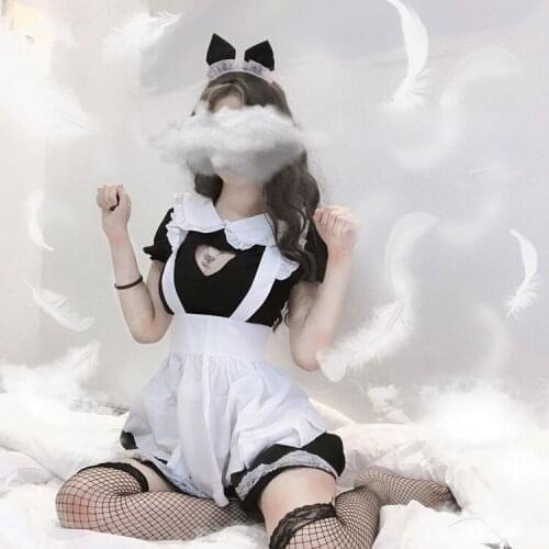 Japanese Sweet Lolita Dress Anime Love Live Cosplay Maid Uniform Costumes for Women Cute Sexy Lingerie Temptation Young Girl
