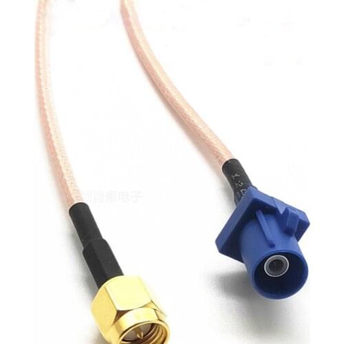 1Pcs 15CM Fakra C Male Plug To SMA Male GPS Antenna Fakra Extension Cable RG316 Pigtail Jumper