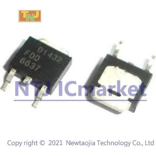 10 PCS FDD6637 TO-252 FDD 6637 35V P-Channel PowerTrench-R MOSFET