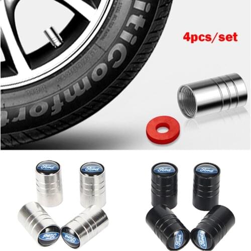 4 pcs New Fashion Car styling Wheel round Tire Valve Caps for Ford focus 2 3 mk2 mk3 ranger fiesta fusion kuga mondeo