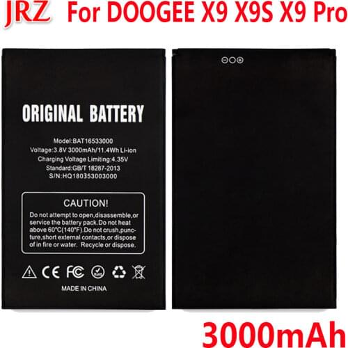 For DOOGEE X9 pro Battery Batterie Bateria Batterij Accumulator For DOOGEE X9 X9S 5.5inch Mobile Phone BAT16533000 3000mAh