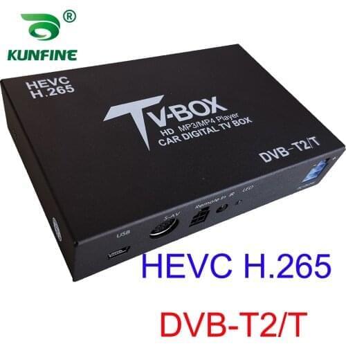 Car TV Signal Box DVB-T Auto Mobile Digital TV Box DVB-T2 HEVC H.265 Receiver TV Tuner Box Germany Europe Australia Philippines