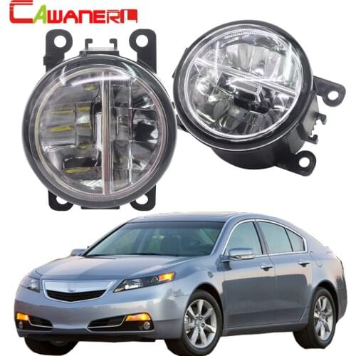 Cawanerl 2 X Car Styling LED Fog Light Daytime Running Lamp DRL 4000LM White 6000K 12V High Bright For Acura TL 2012 2013 2014