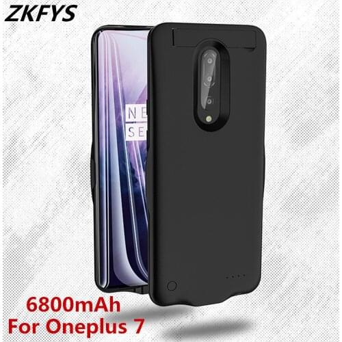 ZKFYS Slim Powerbank Case For Oneplus 7 Battery Charger Cases 6800mAh Portable Power Bank Cover External Charging Battery Case