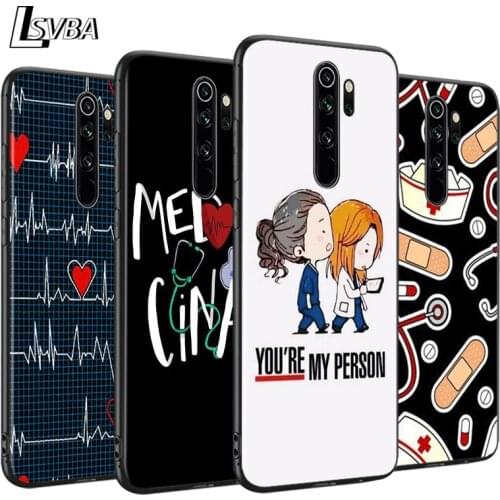 Hot Medicine Nurse Doctor Anti-Fall Phone Case For Xiaomi Redmi Note 9 9S Max 8T 8 7 6 5 Pro 5A 4X 4 Soft Black Cover Capa