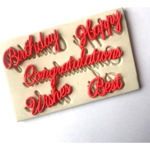 Mould Chocolate Silicone Cake DIY Candy Jelly Pan Happy Birthday Baking Soap