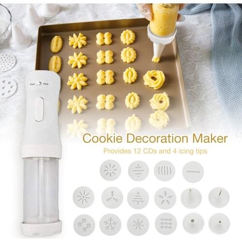 Cookie Squeezing Tool Set Adjustable Speed Cookie Decorating Maker Safe For Making Biscuits Cakes Cookies Decorating Flowers