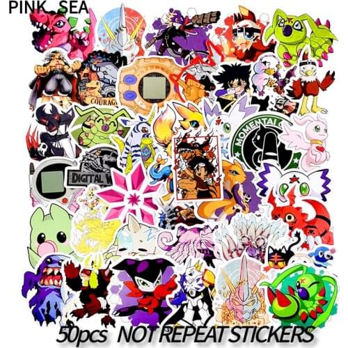 10/30/50Pcs/set Digimon Adventure Cartoon Anime Sticker For Decal Phone Case Kids Laptop Laptop Luggage Skateboard Suitcase