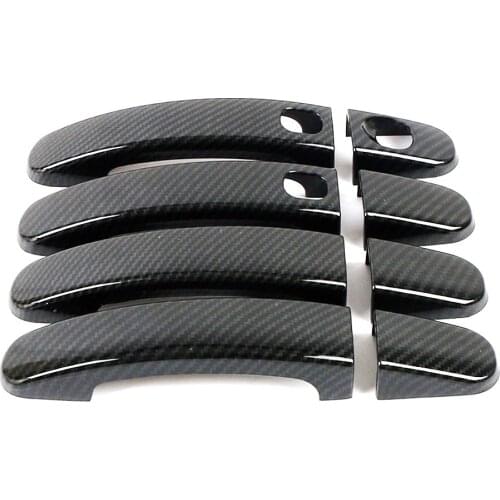 For Ford C-Max Kuga Escape 2011-2018 Carbon Fiber Printed Exterior Door Handle Cover Moulding Trim