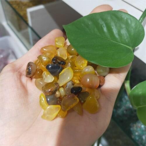 100g Natural Energy Yellow Agate Gravel For Sleep Pillows Jewelry And Clothing Decorations