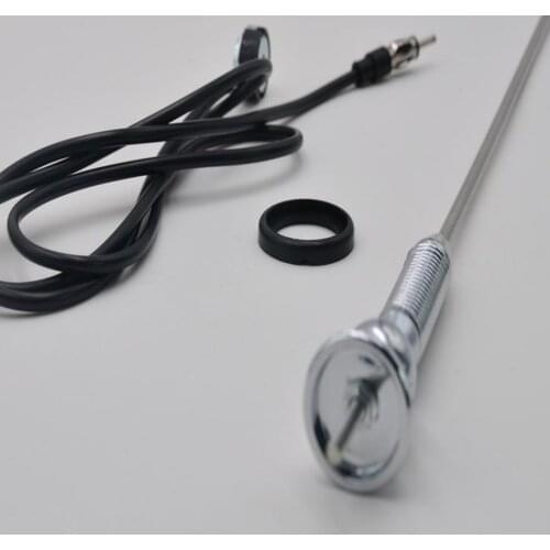 Silver Metal Car Auto Vehicle Booster Antenna AM/FM Signal Aerial Extended