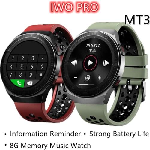 MT3 Memory Music Smart Watch Men Bluetooth Call Full Touch Screen Waterproof Smartwatch Recording Function Sports Bracelet
