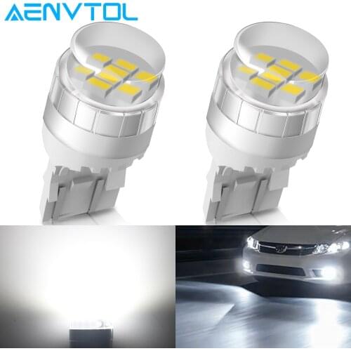 LASFIS 2x 7443 T20 W21/5W LED Light For Lada Kalina Granta Vesta DRL LED Bulbs Canbus No Error 12V 6000K White Super Bright