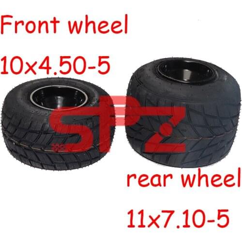 High quality 10x4.50-5 or 11x7.10-5 inch rain tire vacuum tire tubeless with wheel hub drift kart accessories