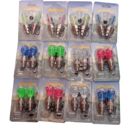 Bicycle Valve Iamp Ghost Ghost Head Gas Nozzle Colorful lamp Hot Wheel Gas Core Riding Equipment 2000 Pairs =4000pcs