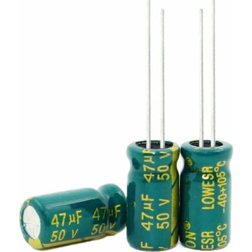 High-frequency crystal 47uf 47uf 50v 50 v 47 uf 47 uf 50 v Size:6X12MM best quality New origina
