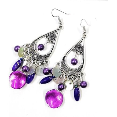 JZTOP Women Vintage Bohemian Shell Drop Earrings Retro Wing Tassel Dangle Earrings Boho Gypsy Beachy Ethnic Tribal Festival