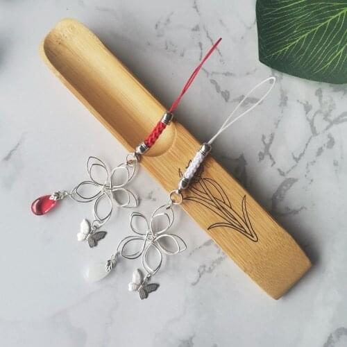 Tain Guan Ci Fu Keychain Woman Butterfly Metal Key Chain Man Key Holder Couples Pendant Porte Clef Heaven Officials Blessing