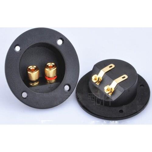 10pcs/lot 48B circular speaker junction box pure copper terminal and a new audio connector for HIFI audio accessories